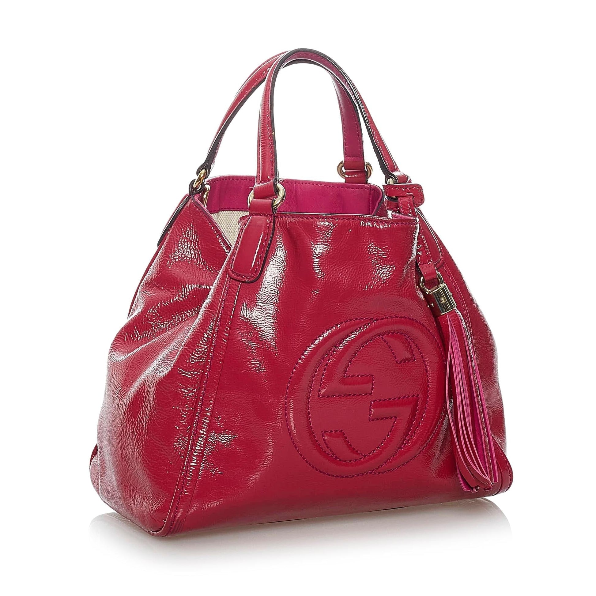 Gucci Soho Leather Patent Leather Satchel