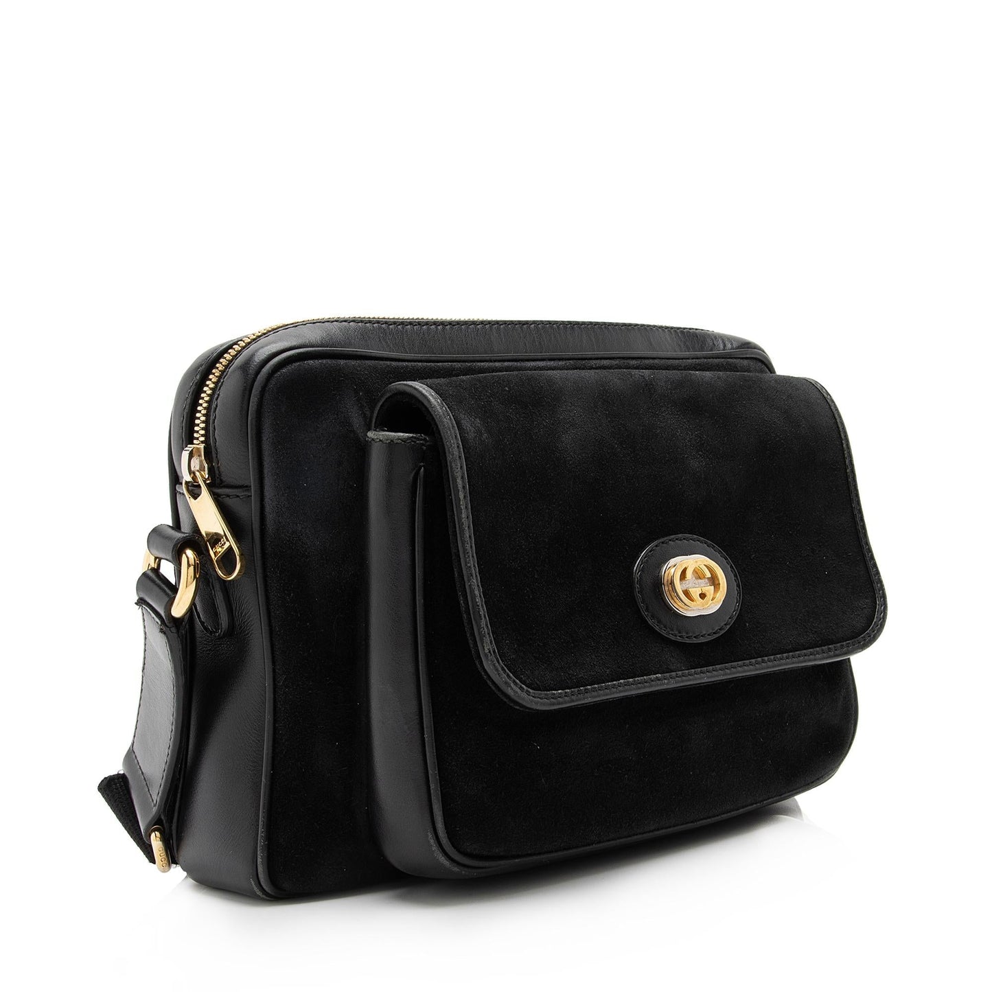 Gucci Suede Interlocking G Morpheus Messenger Bag (SHF-23645)