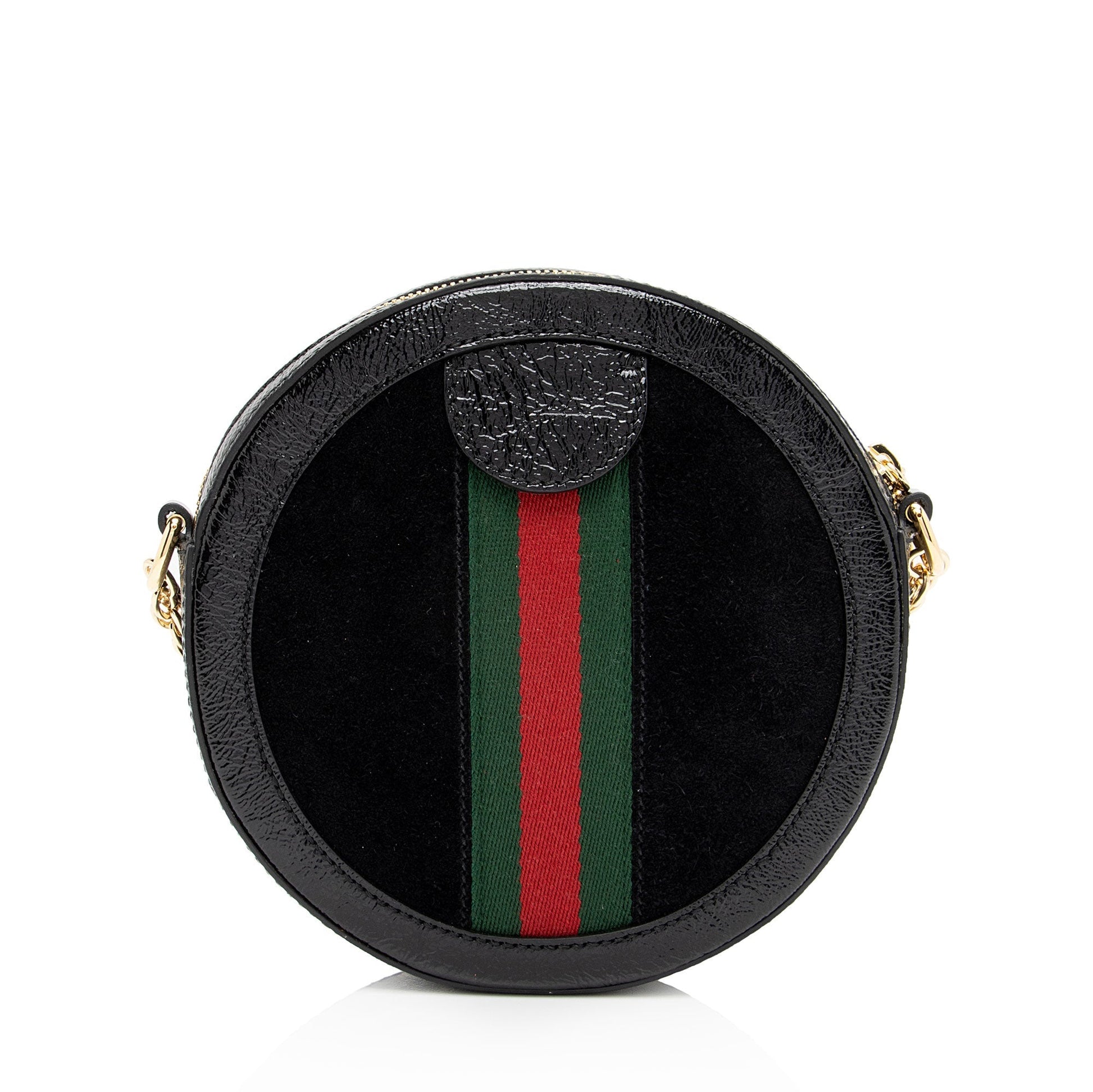 Gucci Suede Ophidia Round Mini Shoulder Bag (SHF-8Zp3I1)