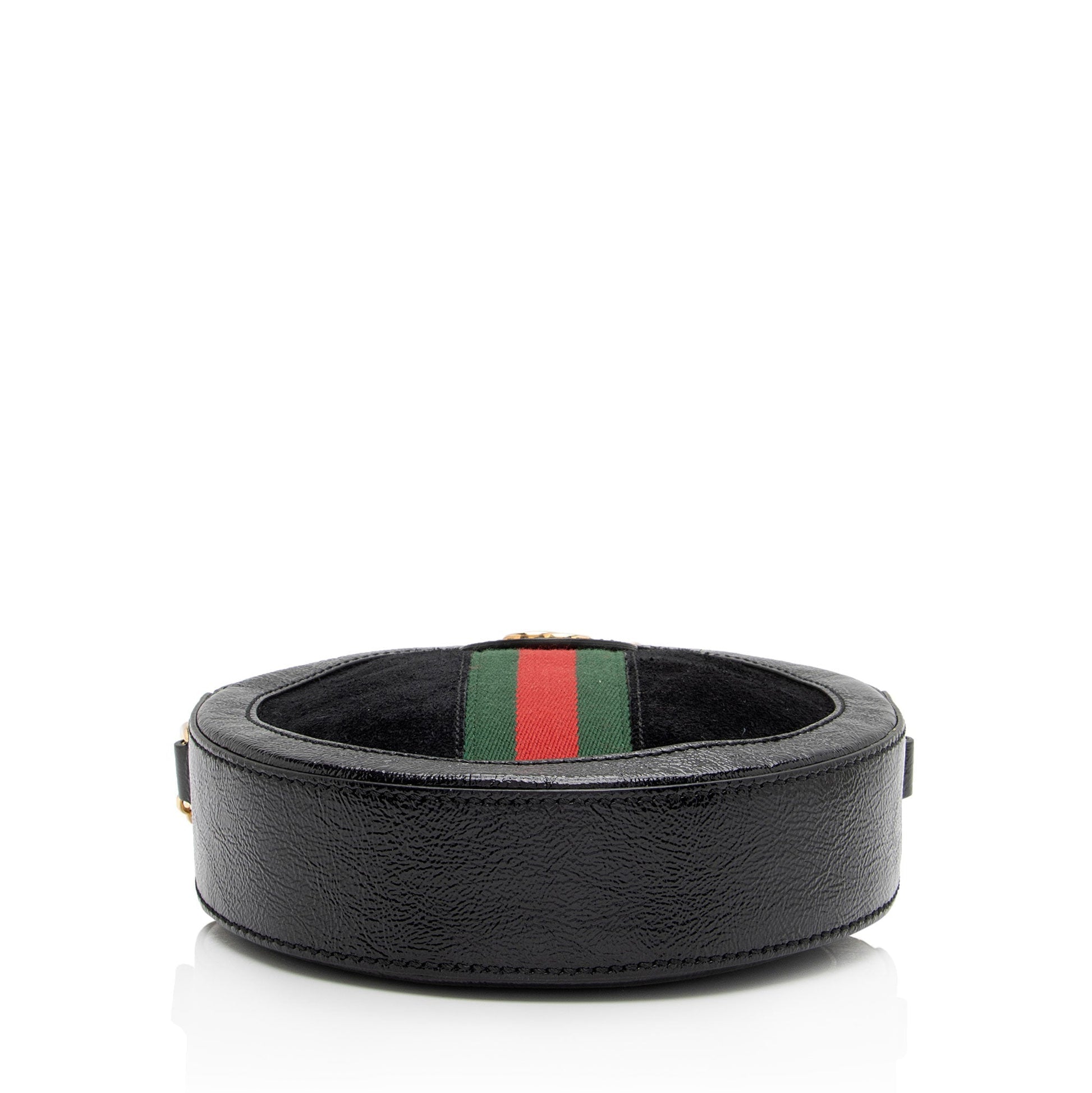 Gucci Suede Ophidia Round Mini Shoulder Bag (SHF-8Zp3I1)