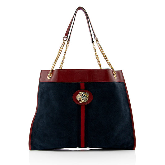 Gucci Suede Rajah Large Tote (SHF-20217)