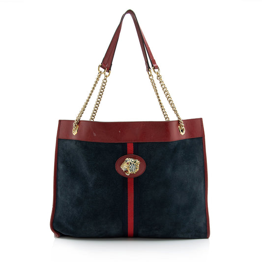 Gucci Suede Rajah Large Tote (SHF-23682)