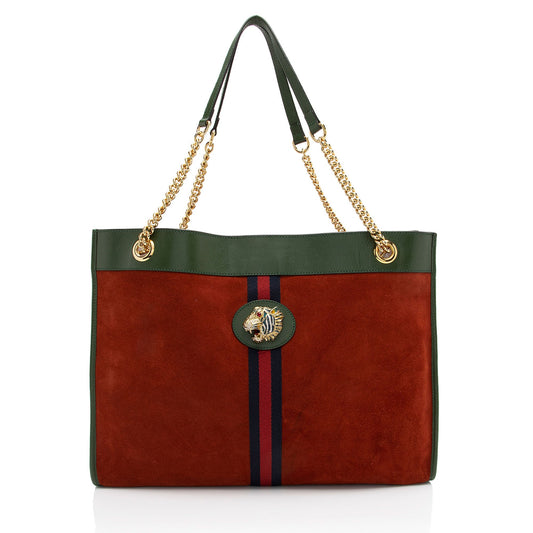 Gucci Suede Rajah Large Tote (SHF-eovfw8)