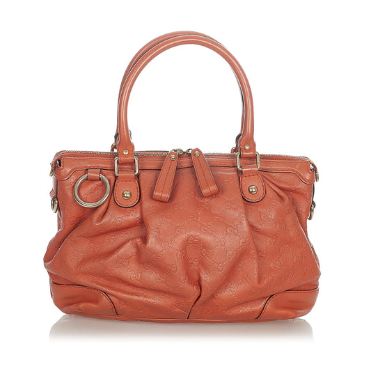 Gucci Sukey Leather Satchel (SHG-31945)