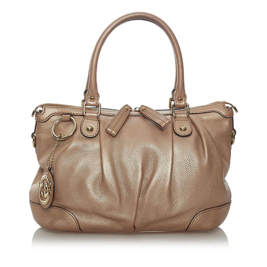 Gucci Sukey Leather Satchel (SHG-37221)