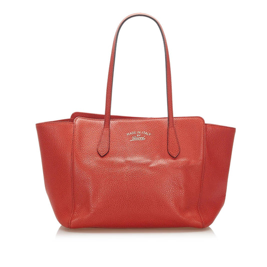 Gucci Swing Leather Tote Bag (SHG-22292)