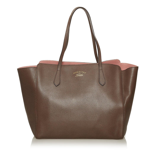 Gucci Swing Leather Tote Bag (SHG-29026)