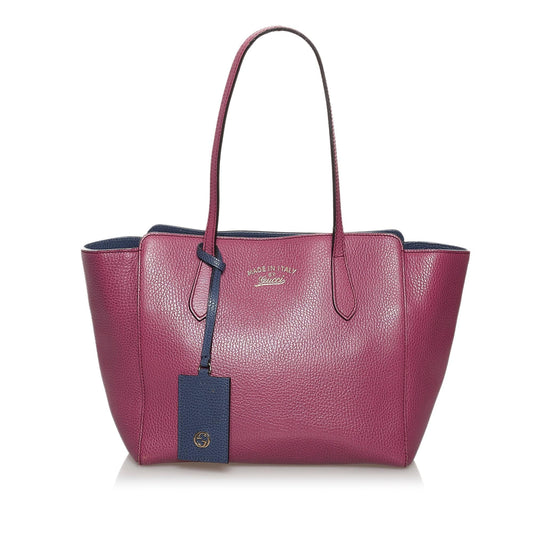 Gucci Swing Leather Tote Bag (SHG-30671)