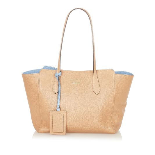 Gucci Swing Leather Tote Bag (SHG-31934)