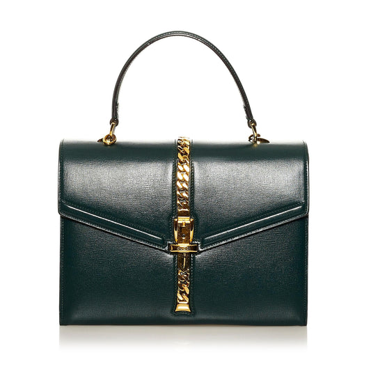 Gucci Sylvie 1969 Leather Satchel (SHG-37211)