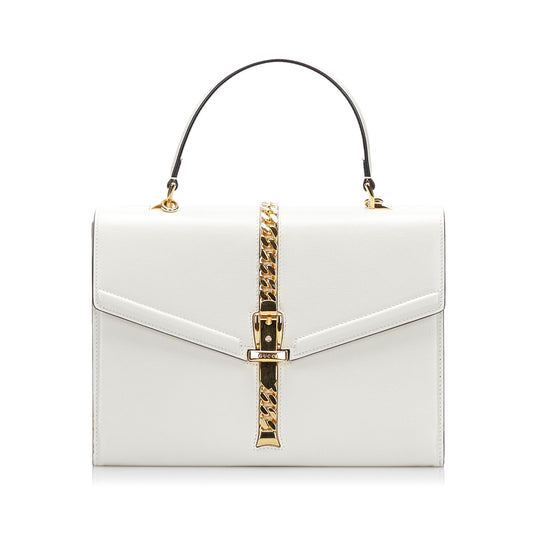 Gucci Sylvie 1969 Leather Satchel (SHG-XLLZGR)