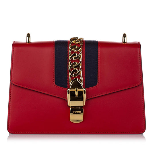 Gucci Sylvie Leather Crossbody Bag (SHG-30448)