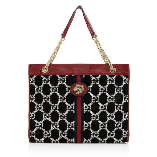 Gucci Tweed Rajah Large Tote (SHF-22899)