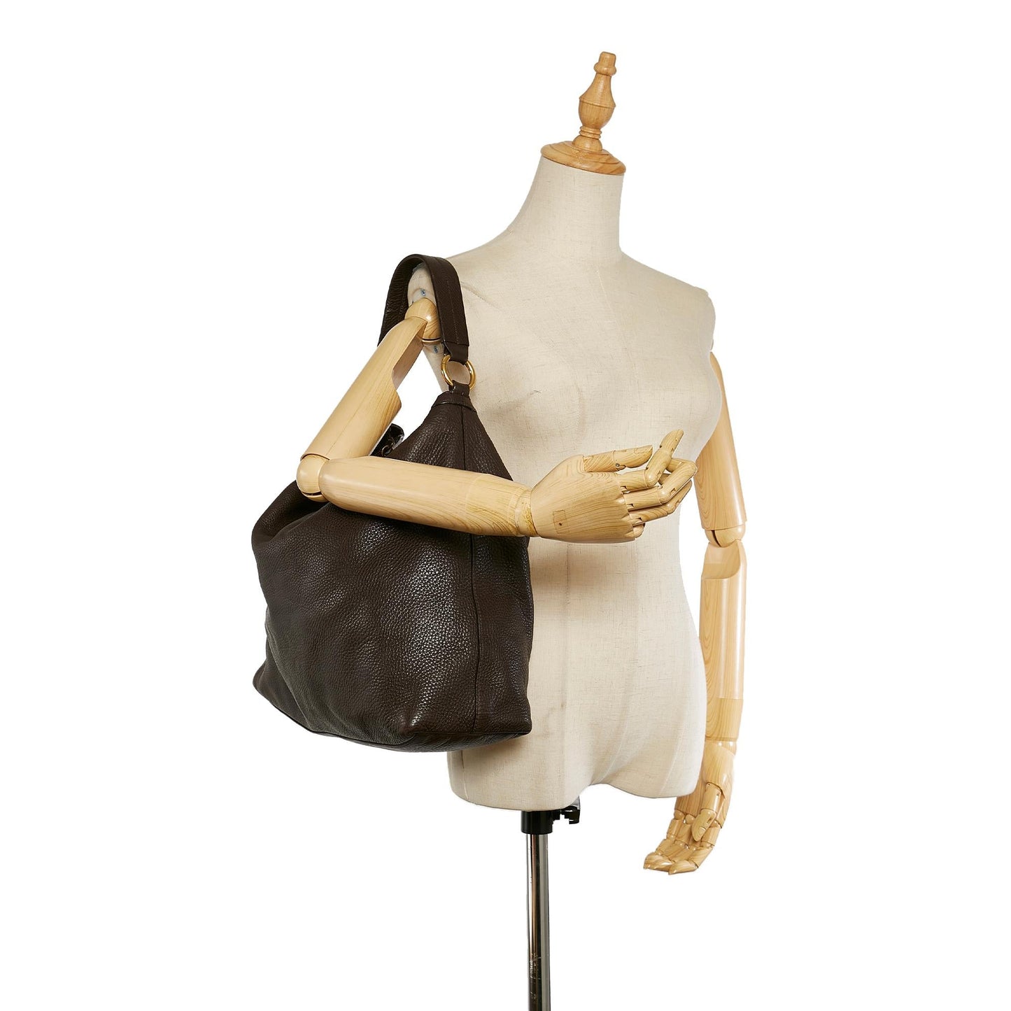Gucci Twill Leather Shoulder Bag (SHG-31844)
