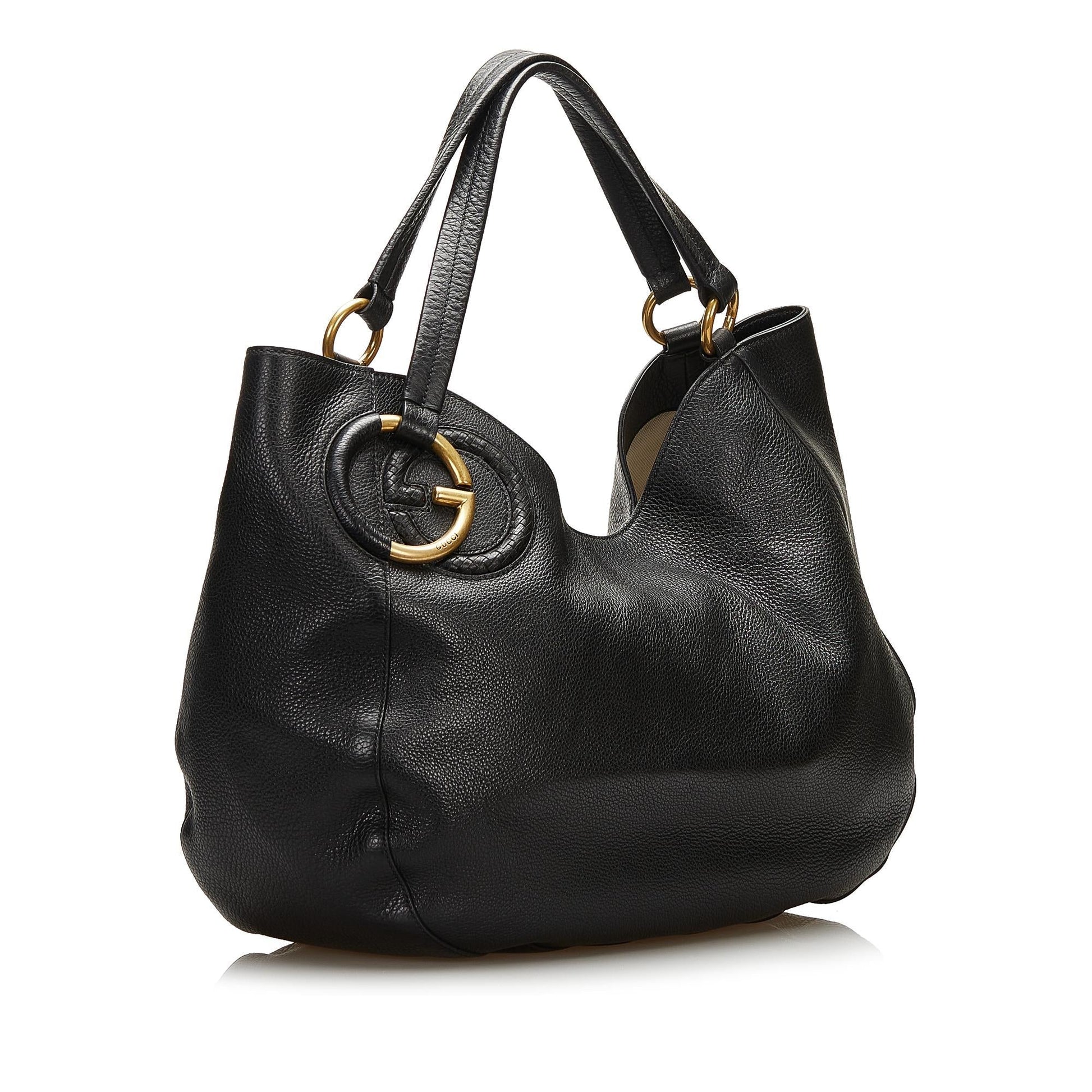 Gucci Twill Leather Tote (SHG-35893)