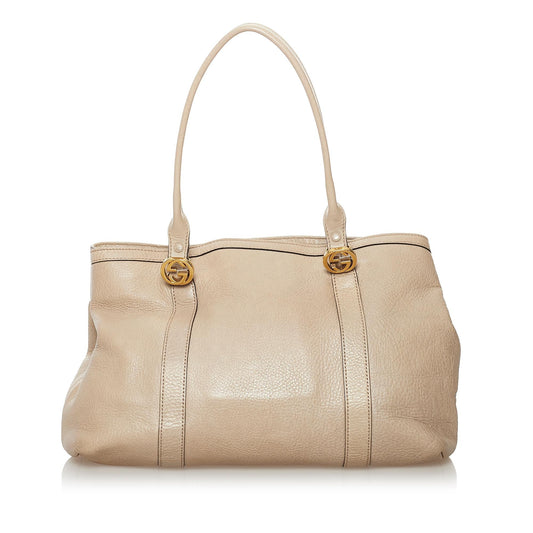 Gucci Twins Leather Tote Bag (SHG-32733)