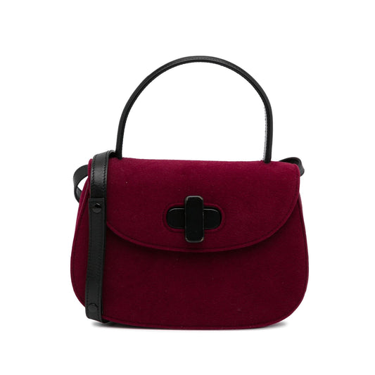 Gucci Velvet Twist Lock Satchel (SHG-LqJTBE)