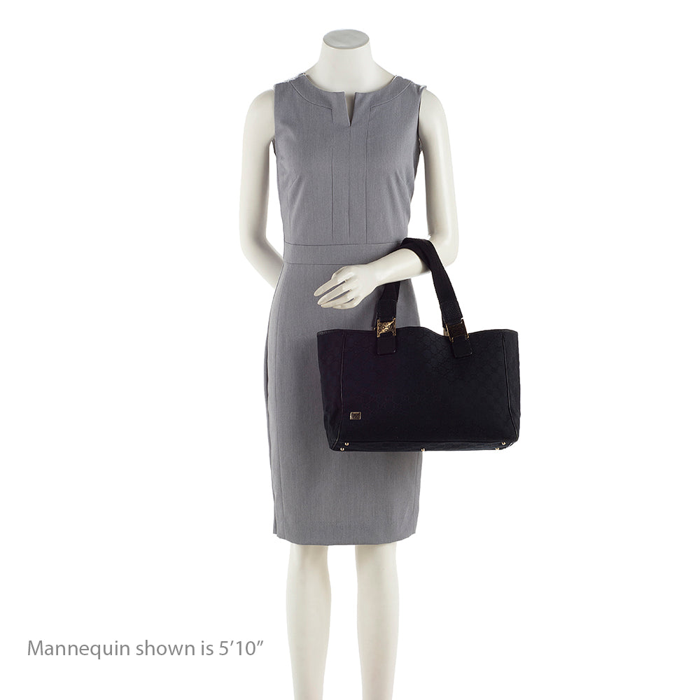 Gucci GG Canvas Horsebit Small Tote (SHF-19171)