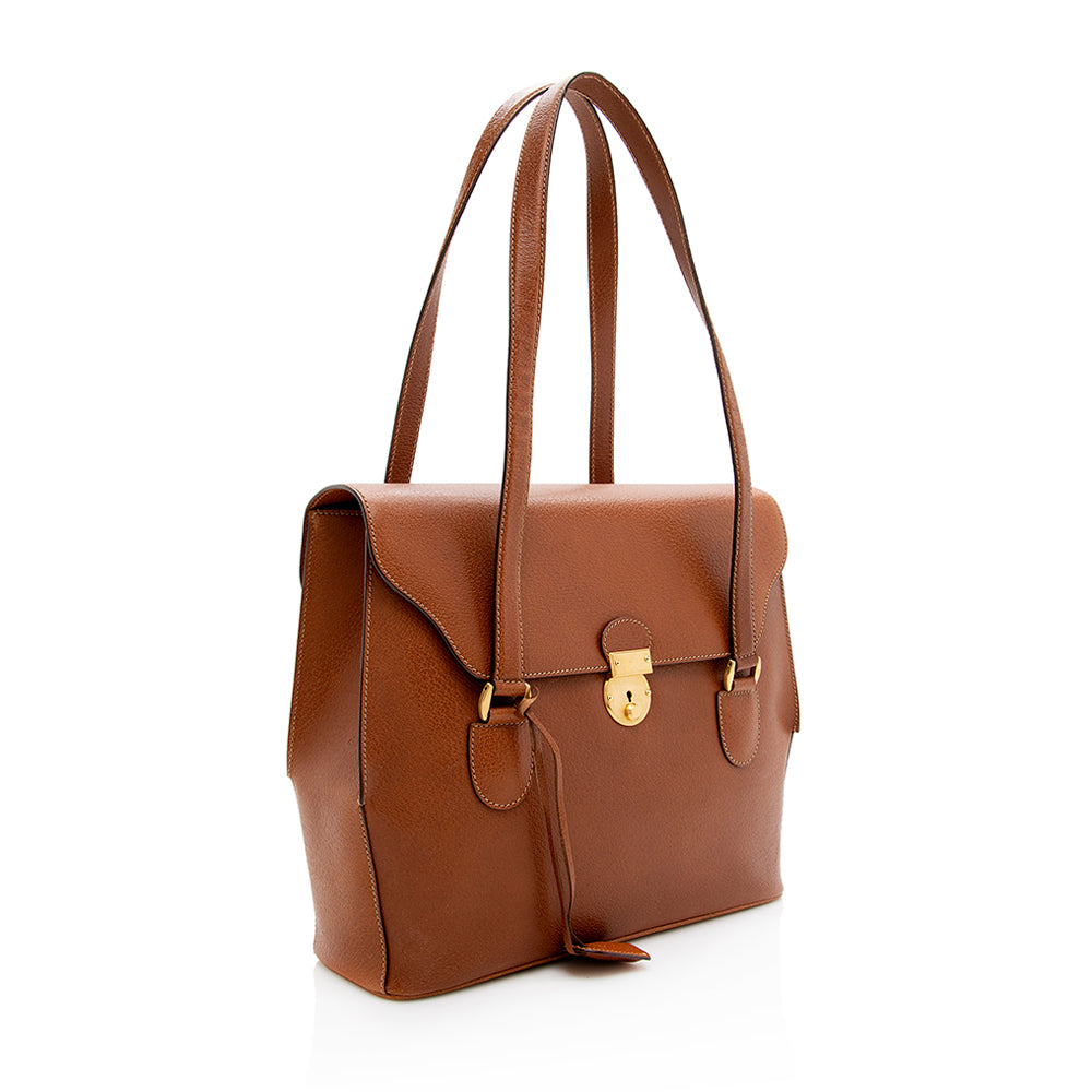 Gucci Leather Push Lock Satchel - FINAL SALE (SHF-19014)