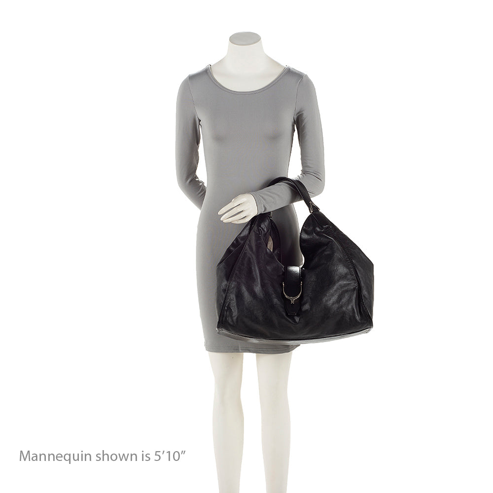 Gucci Washed Leather Soft Stirrup Large Shoulder Bag (SHF-20225)