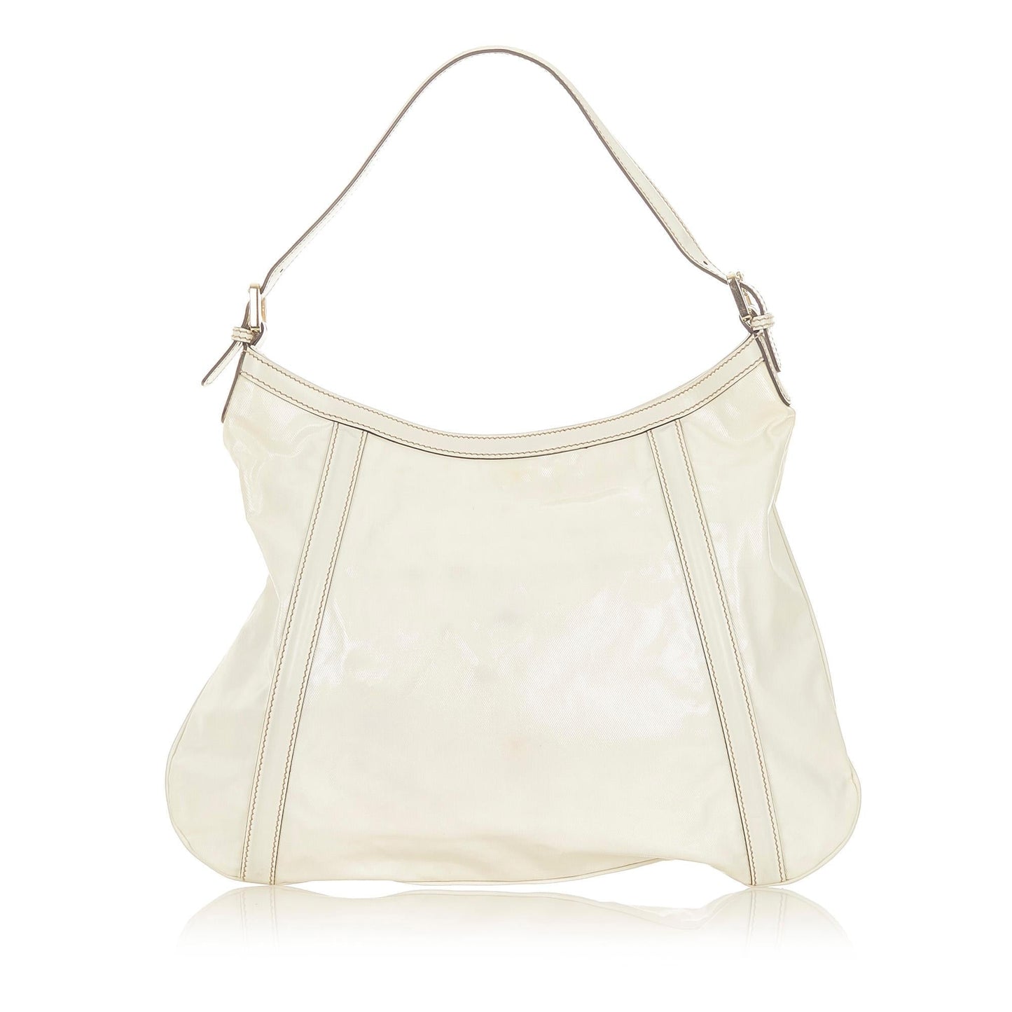 Gucci Web Leather Patent Leather Shoulder Bag