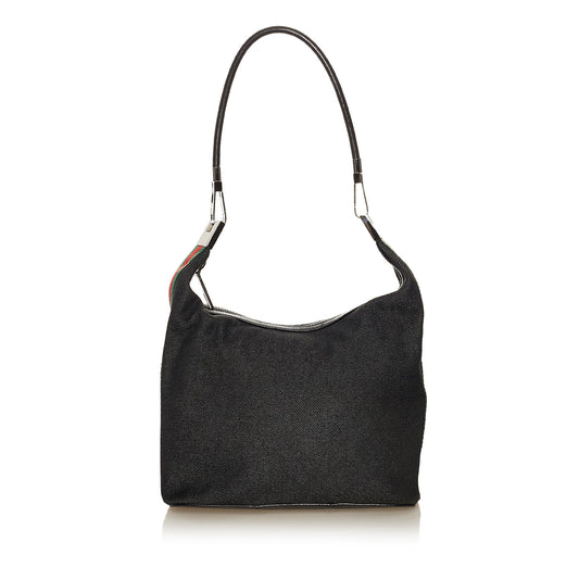 Gucci Web Denim Shoulder Bag (SHG-34386)