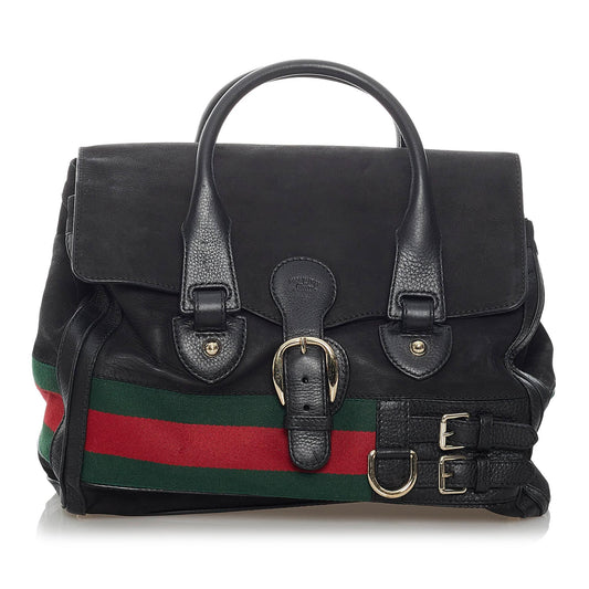 Gucci Web Heritage Nubuck Tote Bag (SHG-34479)