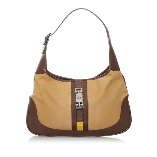Gucci Web Jackie Canvas Shoulder Bag (SHG-29547)