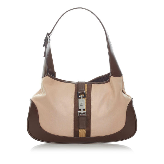 Gucci Web Jackie Canvas Shoulder Bag (SHG-32012)