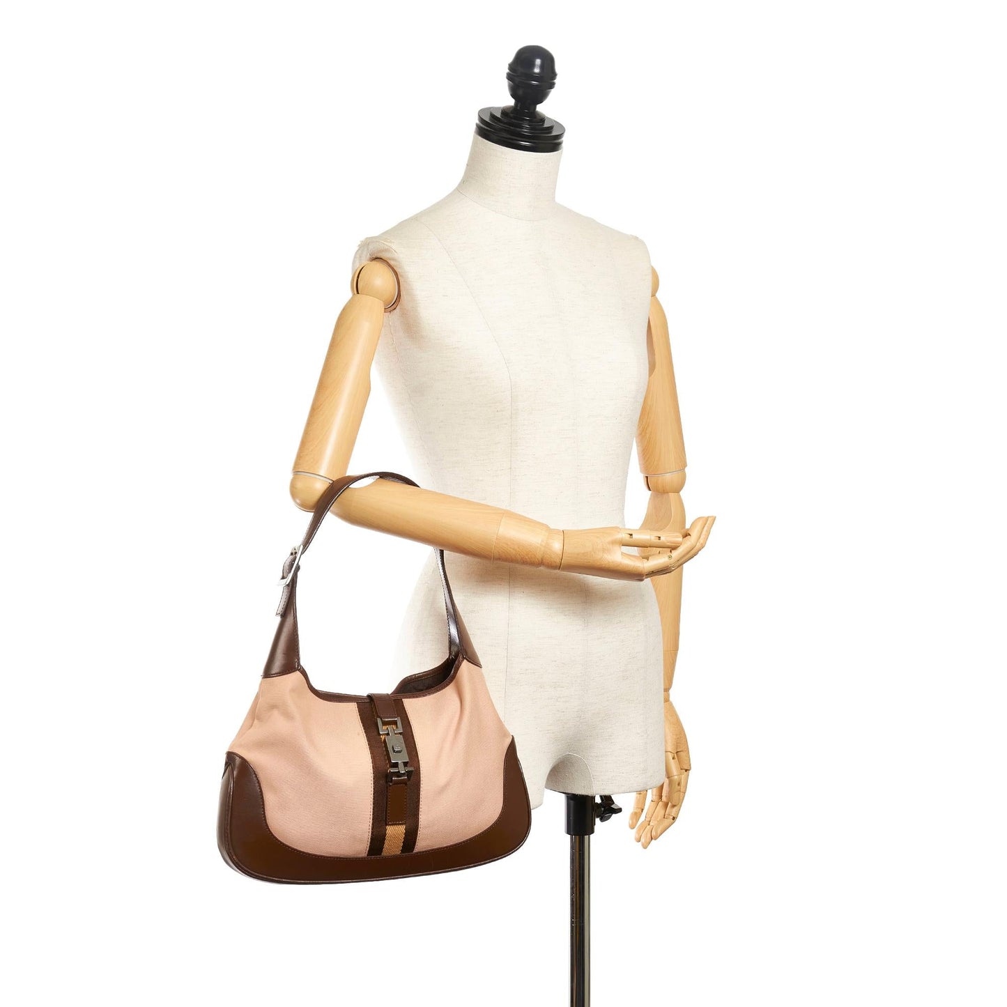 Gucci Web Jackie Canvas Shoulder Bag (SHG-32012)