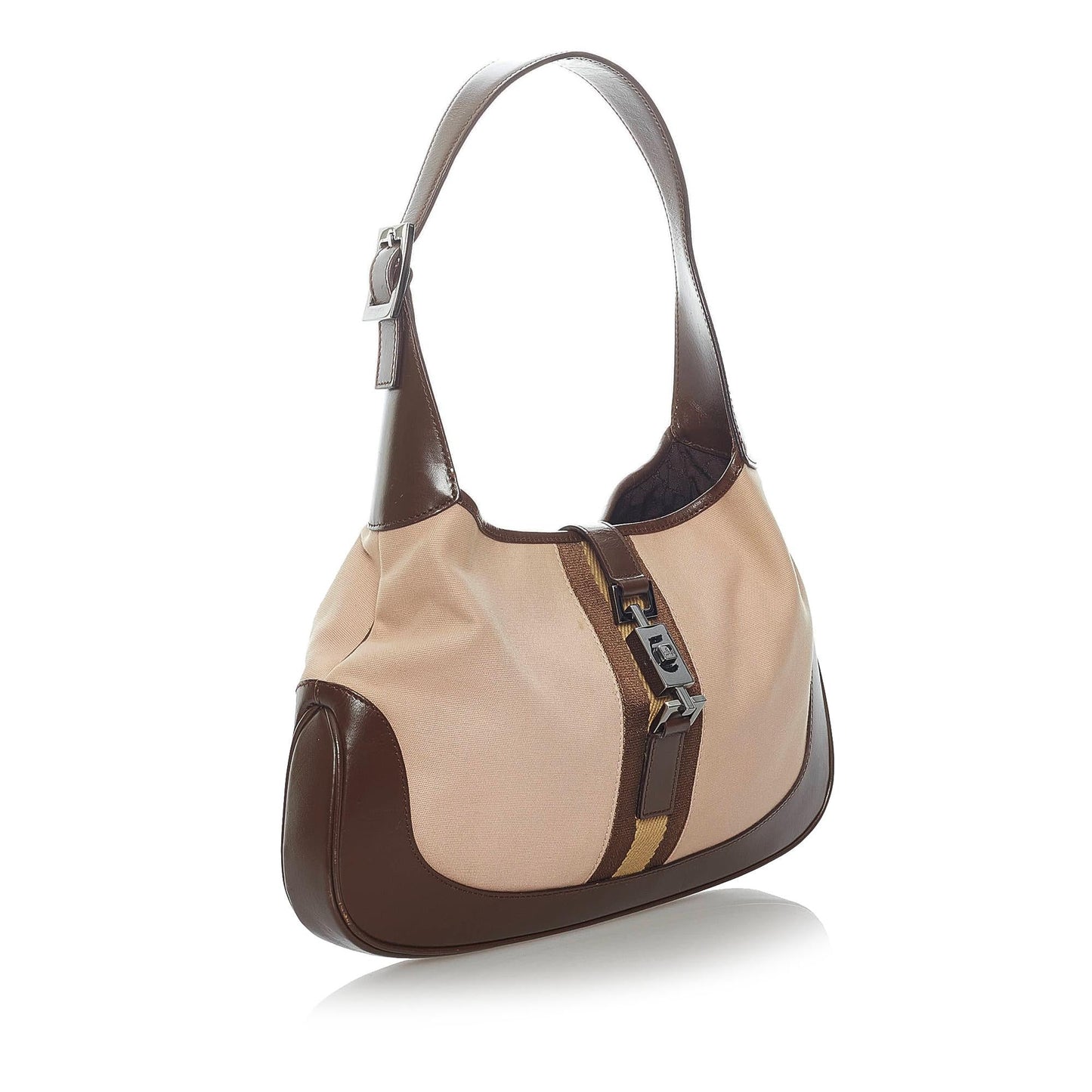 Gucci Web Jackie Canvas Shoulder Bag (SHG-32012)