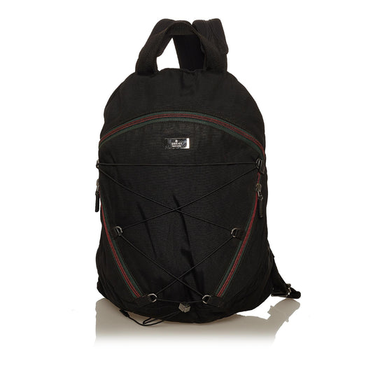 Gucci Web Nylon Backpack Style 2