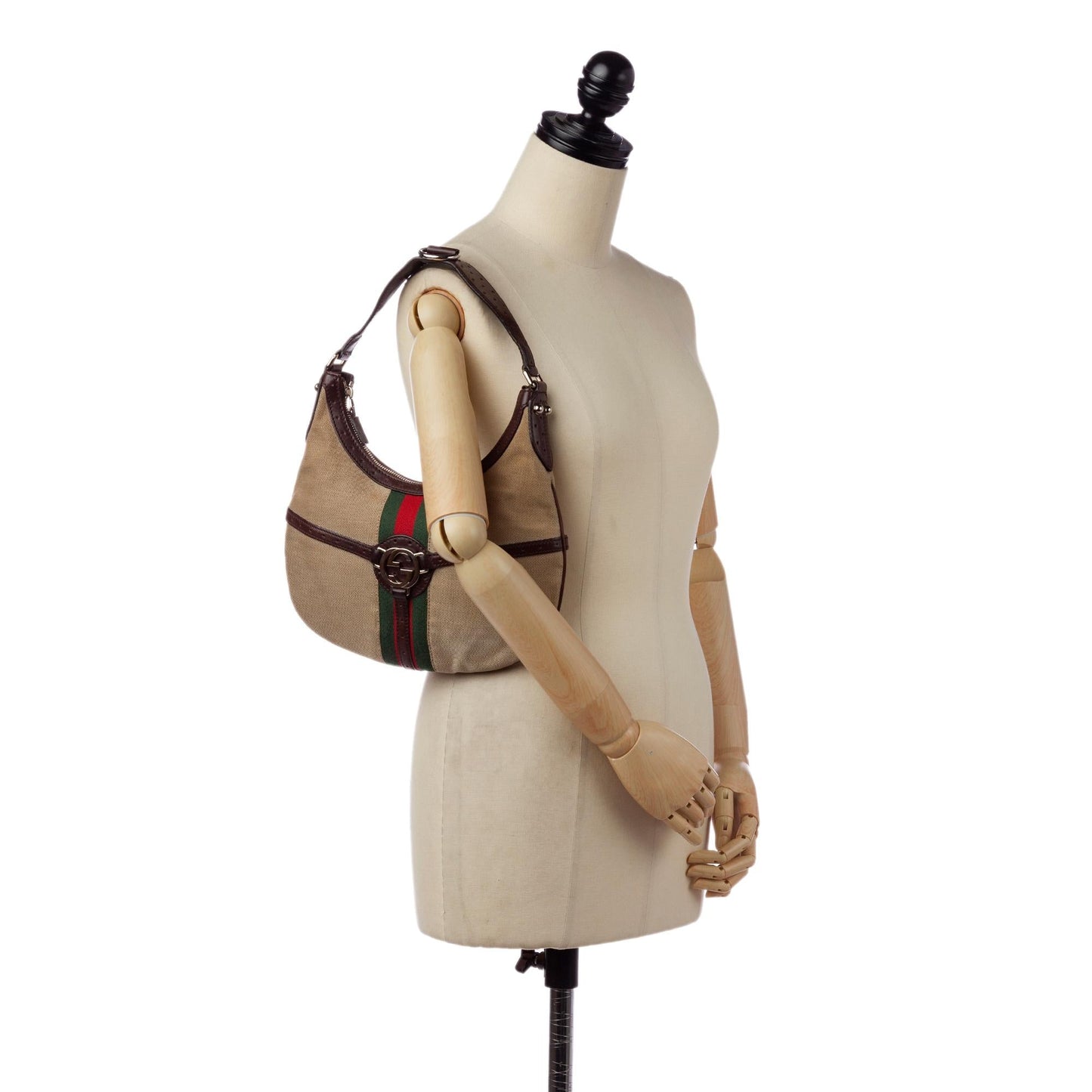 Gucci Web Reins Canvas Hobo Bag (SHG-31590)