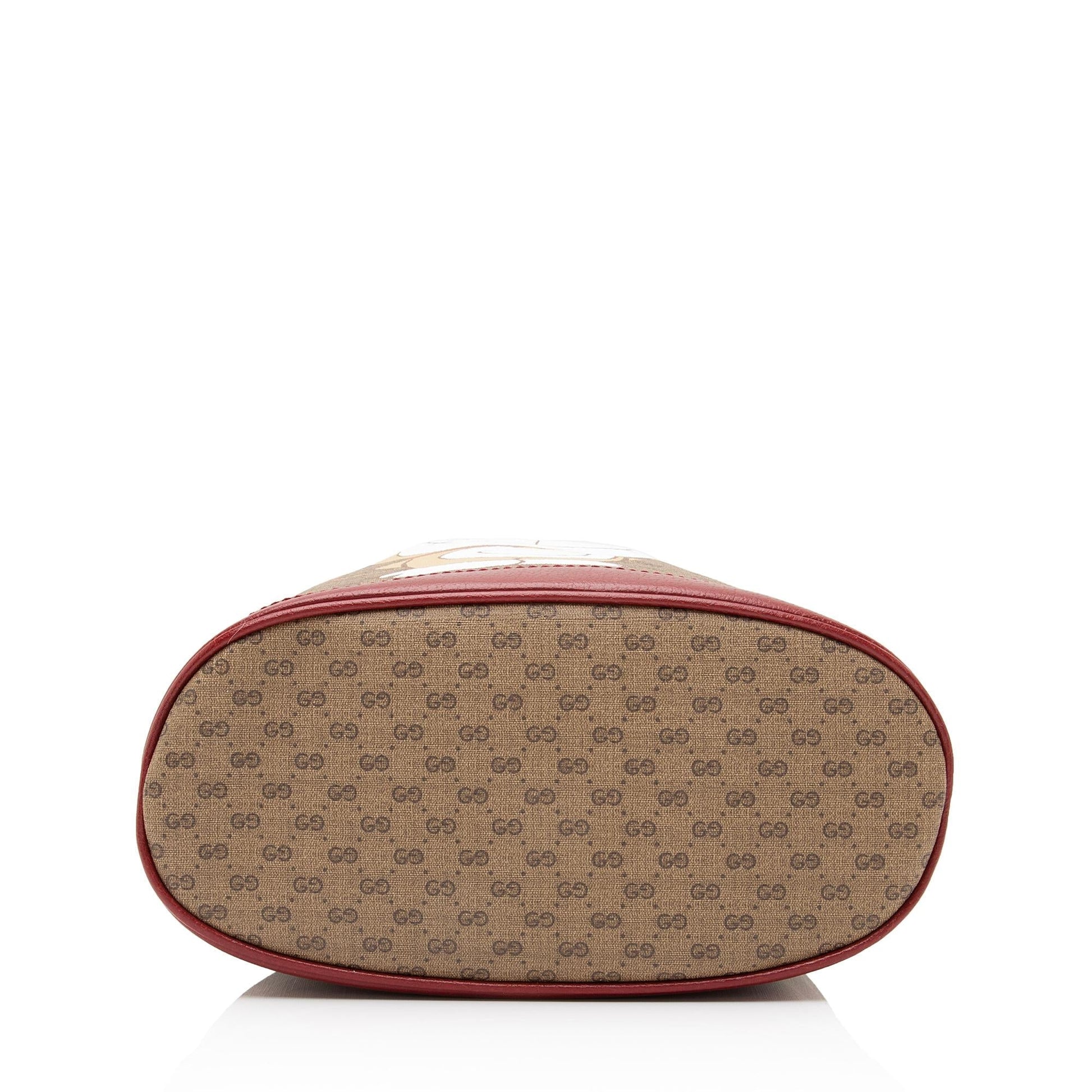 Gucci X Doraemon Micro GG Canvas Mini Bucket Bag (SHF-23730)