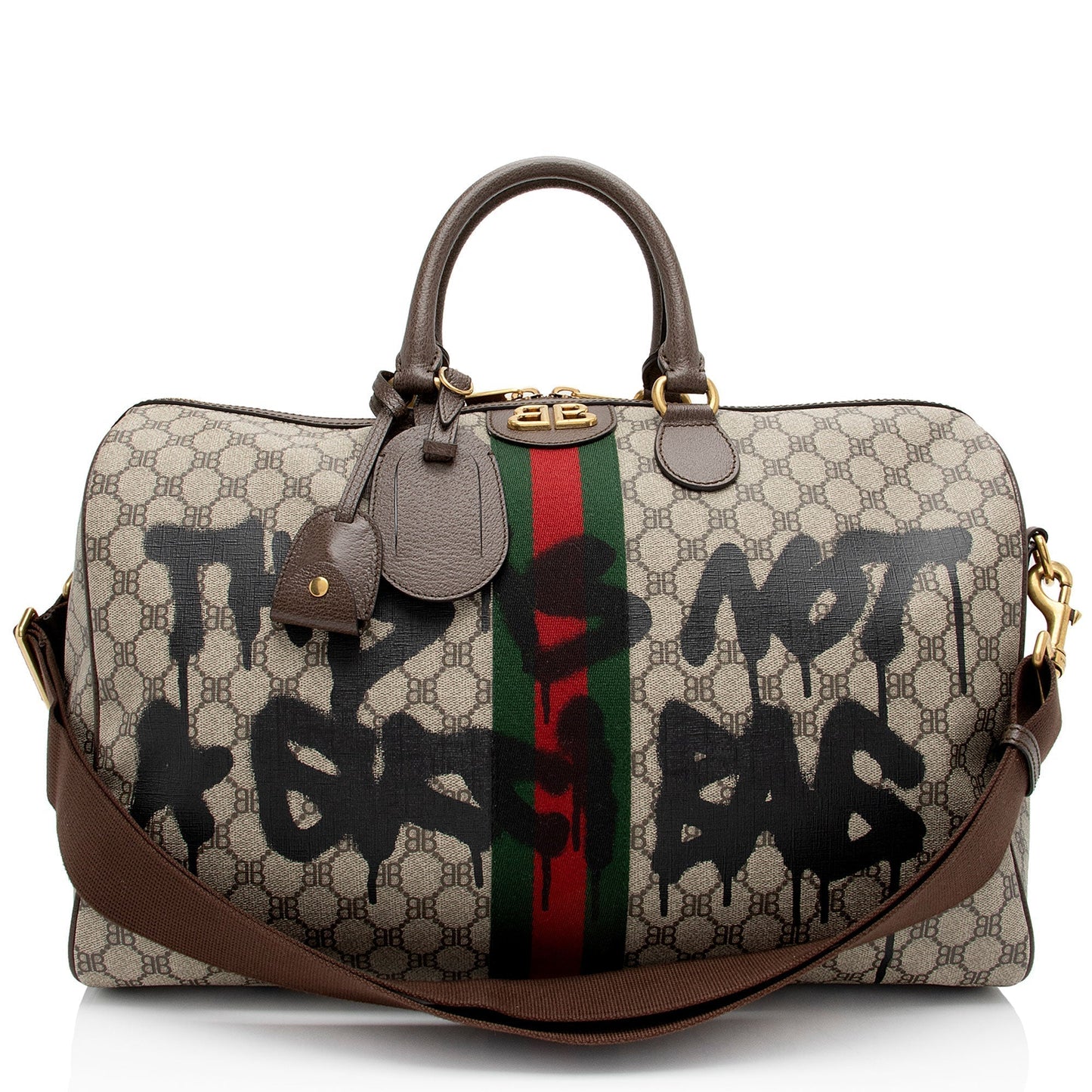 Gucci x Luxury Balenciaga Trending 2026 GG Supreme The Hacker Project Graffiti Duffle Bag (SHF-qGpKTv)