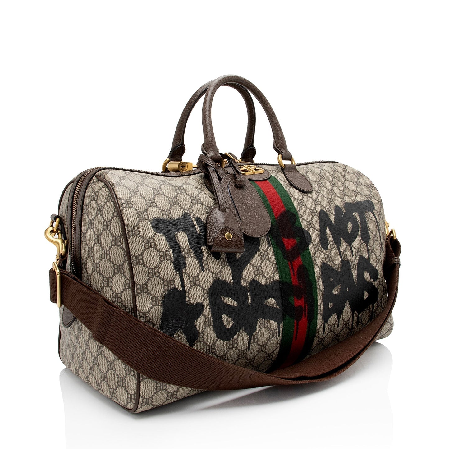Gucci x Luxury Balenciaga Trending 2026 GG Supreme The Hacker Project Graffiti Duffle Bag (SHF-qGpKTv)