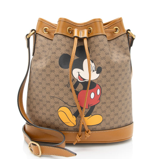 Gucci x Disney Micro GG Canvas Mickey Mouse Bucket Bag
