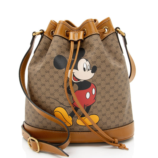 Gucci x Disney Micro GG Canvas Mickey Mouse Bucket Bag