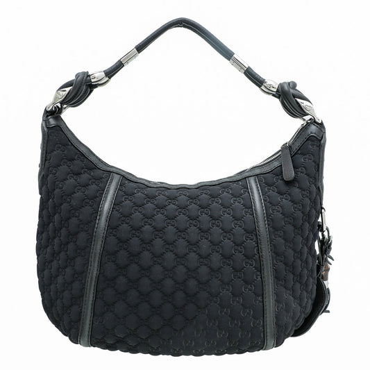 Gucci Monogram Leather Top Handle Shoulder Bag