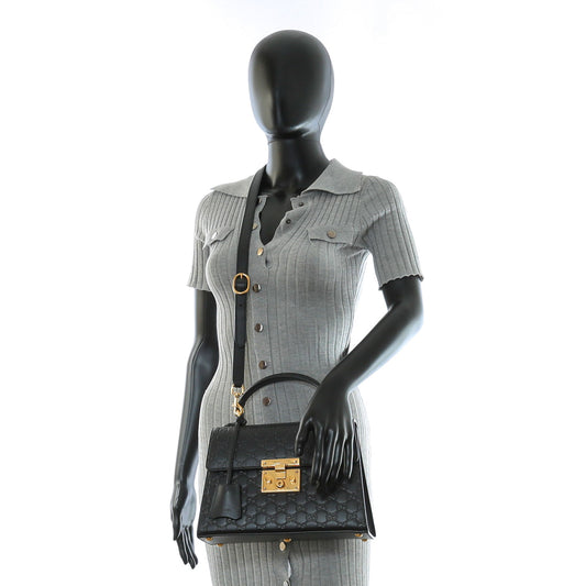 Gucci Leather Top Handle Shoulder Bag