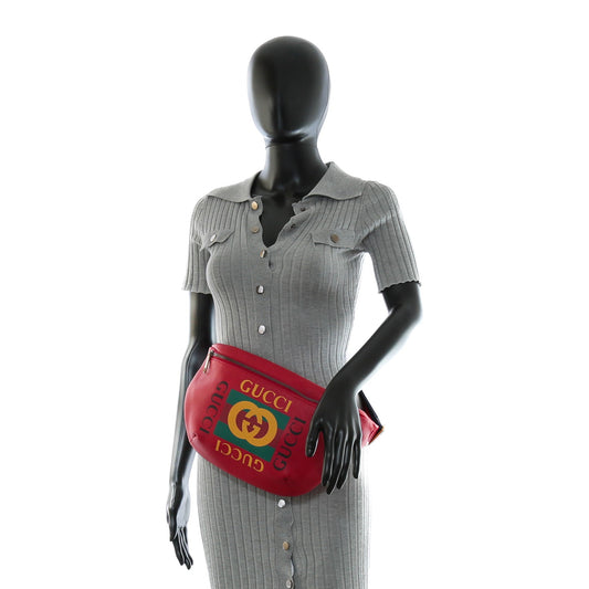 Gucci Leather Canvas Handbag