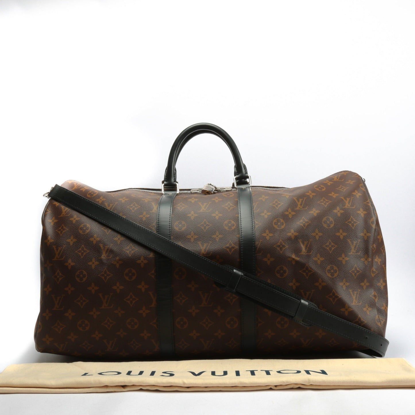 LOUIS VUITTON Keepall Bandoulière 55 Monogram Macassar