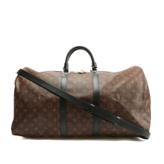 LOUIS VUITTON Keepall Bandoulière 55 Monogram Macassar