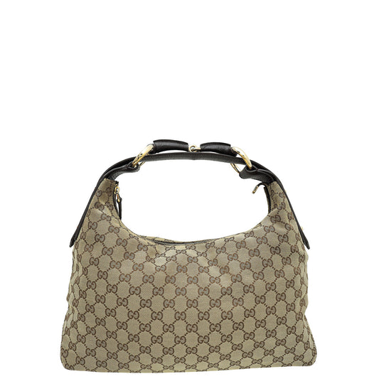 Gucci Leather Canvas Shoulder Bag