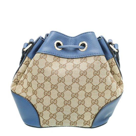 Gucci Leather Canvas Shoulder Bag