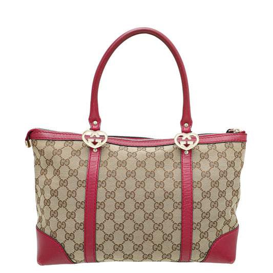 Gucci Leather Canvas Shoulder Bag