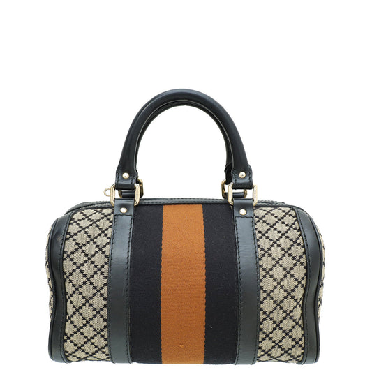 Gucci Leather Canvas Shoulder Bag