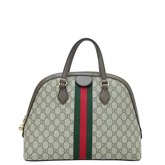 Gucci Leather Canvas Shoulder Bag