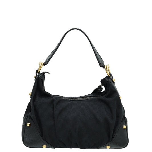 Gucci Leather Canvas Shoulder Bag