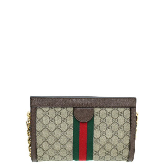 Gucci Leather Canvas Shoulder Bag
